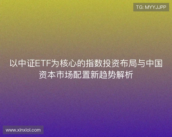 以中证ETF为核心的指数投资布局与中国资本市场配置新趋势解析